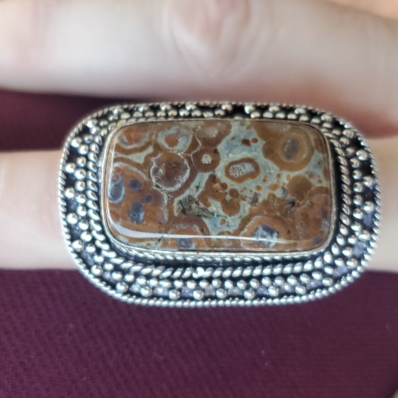 New Asteroid Jasper Silver Ring. - Picture 3 of 12